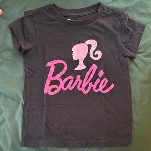 Barbie Kids Tee in Black with Pink Logo